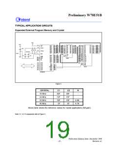 浏览型号W78E51B-40的Datasheet PDF文件第19页
