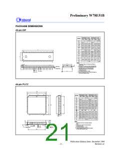 浏览型号W78E51B-40的Datasheet PDF文件第21页