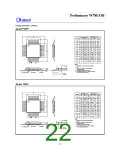 浏览型号W78E51B-40的Datasheet PDF文件第22页