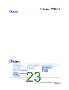浏览型号W78E51B-40的Datasheet PDF文件第23页