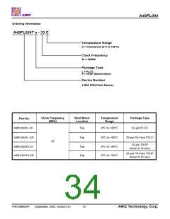 浏览型号A49FL004TX-33CF的Datasheet PDF文件第34页