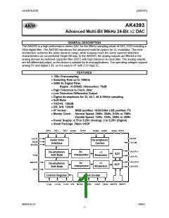 浏览型号AK4393VF的Datasheet PDF文件第1页