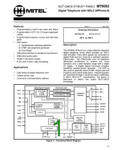 浏览型号MT9092的Datasheet PDF文件第1页