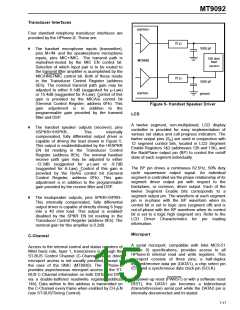 浏览型号MT9092的Datasheet PDF文件第15页