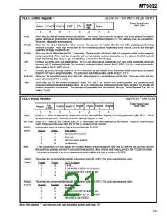 浏览型号MT9092的Datasheet PDF文件第21页