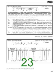 浏览型号MT9092的Datasheet PDF文件第23页