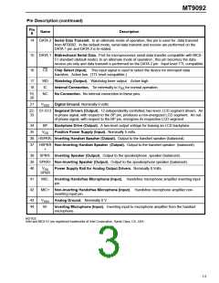 浏览型号MT9092的Datasheet PDF文件第3页