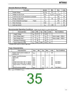 浏览型号MT9092的Datasheet PDF文件第35页