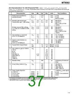 浏览型号MT9092的Datasheet PDF文件第37页