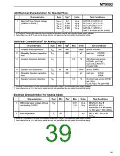 浏览型号MT9092的Datasheet PDF文件第39页
