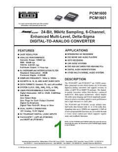 浏览型号PCM1601Y的Datasheet PDF文件第1页