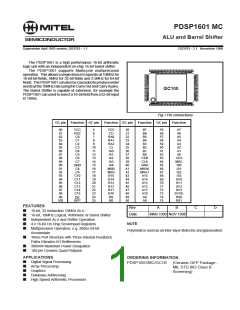 浏览型号PDSP1601-MC的Datasheet PDF文件第1页