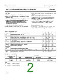 浏览型号TDA9800T的Datasheet PDF文件第2页