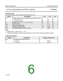 浏览型号TDA9800T的Datasheet PDF文件第6页