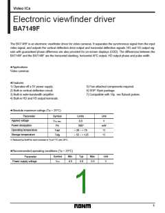 浏览型号BA7149F的Datasheet PDF文件第1页