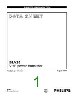 浏览型号BLV25的Datasheet PDF文件第1页
