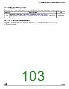 浏览型号ST6210BB6/OTP的Datasheet PDF文件第103页