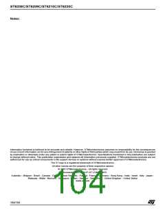 浏览型号ST6210BB6/OTP的Datasheet PDF文件第104页