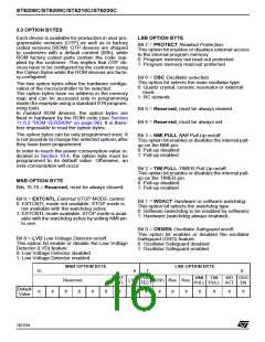 浏览型号ST6210BB6/OTP的Datasheet PDF文件第16页