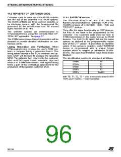 浏览型号ST6210BB6/OTP的Datasheet PDF文件第96页