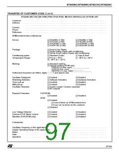 浏览型号ST6210BB6/OTP的Datasheet PDF文件第97页