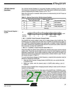 浏览型号ATTINY2313-20SUR的Datasheet PDF文件第27页