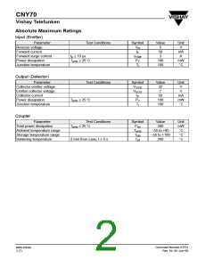 浏览型号CNY70的Datasheet PDF文件第2页