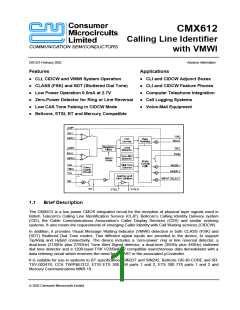 浏览型号CMX612的Datasheet PDF文件第1页