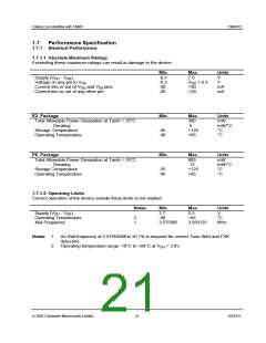 浏览型号CMX612的Datasheet PDF文件第21页