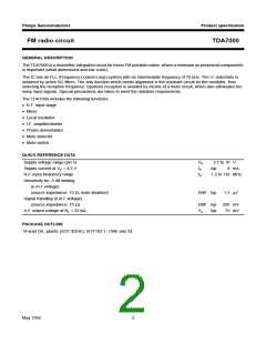 浏览型号TDA7000的Datasheet PDF文件第2页