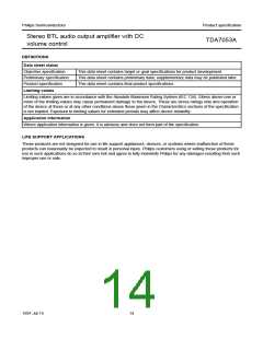 浏览型号TDA7053A的Datasheet PDF文件第14页