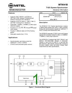 浏览型号MT9041B的Datasheet PDF文件第1页