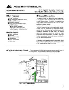 浏览型号AME811RCPL的Datasheet PDF文件第1页