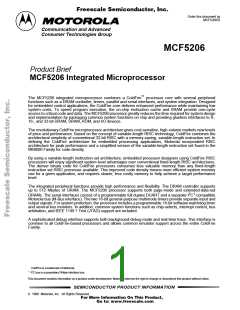 浏览型号MCF5206的Datasheet PDF文件第1页