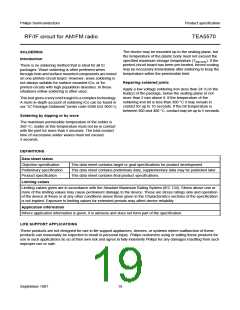 浏览型号TEA5570的Datasheet PDF文件第19页