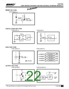 浏览型号EM73201BK的Datasheet PDF文件第22页