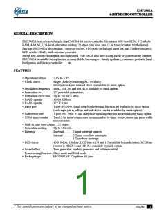 浏览型号EM73962A的Datasheet PDF文件第1页