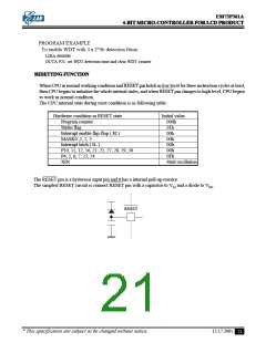 浏览型号EM73P361A的Datasheet PDF文件第21页