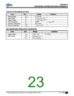 浏览型号EM73P361A的Datasheet PDF文件第23页
