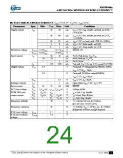 浏览型号EM73P361A的Datasheet PDF文件第24页