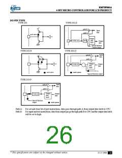 浏览型号EM73P361A的Datasheet PDF文件第26页