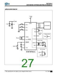 浏览型号EM73P361A的Datasheet PDF文件第27页
