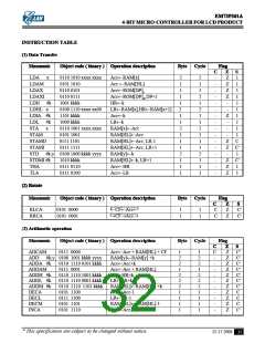 浏览型号EM73P361A的Datasheet PDF文件第32页