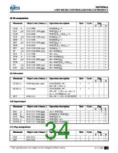浏览型号EM73P361A的Datasheet PDF文件第34页