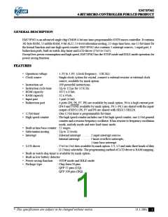 浏览型号EM73P362BQ的Datasheet PDF文件第1页