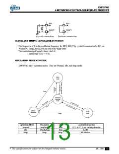 浏览型号EM73P362BQ的Datasheet PDF文件第13页