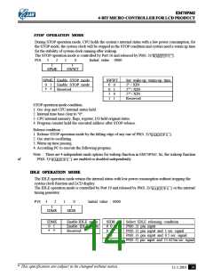 浏览型号EM73P362BQ的Datasheet PDF文件第14页