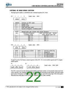 浏览型号EM73P362BQ的Datasheet PDF文件第22页