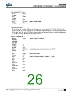 浏览型号EM73P362BQ的Datasheet PDF文件第26页