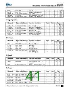 浏览型号EM73P362BQ的Datasheet PDF文件第41页